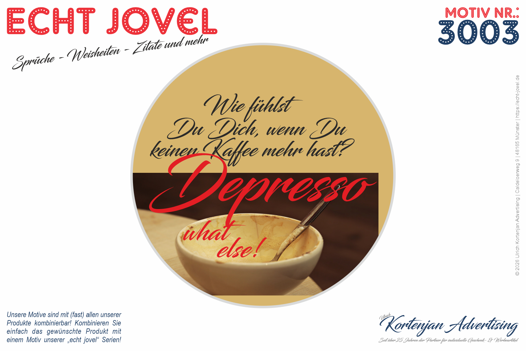 "Depresso - what else" Buttons mit Sprüchen - verschiedene Größen & Ausführungen