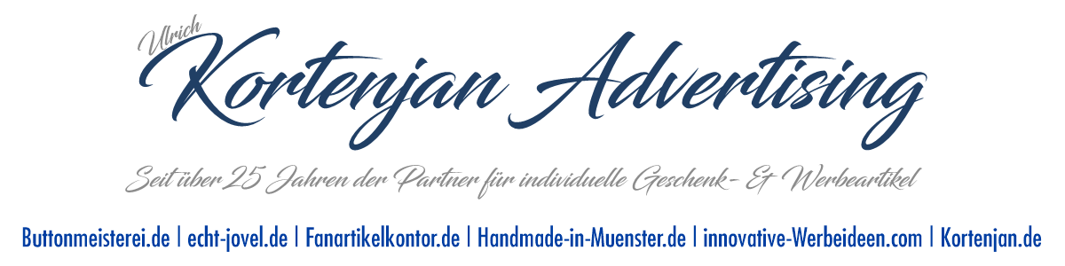 Buttonmeisterei.de | Kortenjan Advertising Bestellen Sie jetzt Ihre individuellen Buttons und einzigartigen Geschenke bei Buttonmeisterei, Ihrem Experten für personalisierte Werbeartikel. (c) Ulrich Kortenjan Werbung D-48165 Münster/westfalen